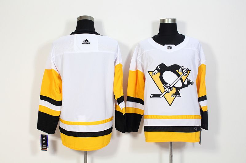 Men Pittsburgh Penguins blank White Hockey Stitched Adidas NHL Jerseys